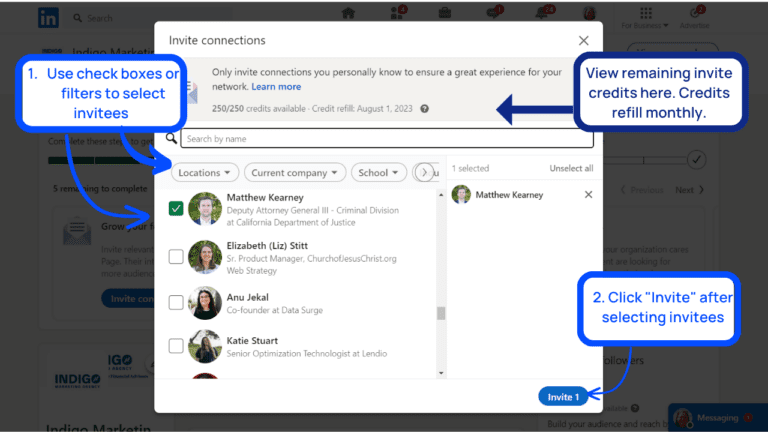 How to invite connections to follow your LinkedIn Company page.